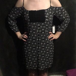 Black patterned summer dress